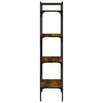vidaXL Bibliothèque à 4 niveaux chêne fumé 56x31 5x138 5 cm