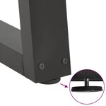 vidaXL Pieds de table basse en forme de V  2 pièces  anthracite  38 x (42-43 3) cm  acier