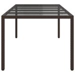vidaXL Table de jardin pour repas Marron 250 x 100 x 75 cm Poly rotin