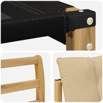 vidaXL Ensemble de canapés d'extérieur 3 Pièces Blanc et Beige