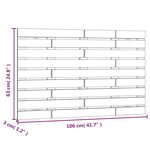vidaXL Tête de lit murale Blanc 106x3x63 cm Bois massif de pin