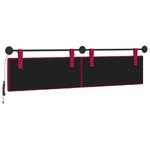 vidaXL Tête de lit suspendue Avec lumière LED Bordeaux Velours
