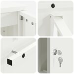 vidaXL boîte aux lettres Blanc 30 x 23 x 55 cm Acier