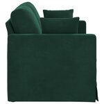 vidaXL Canapé Vert foncé 138 x 78 x 80 cm Velours