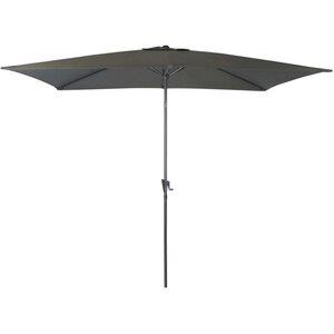 Parasol aluminium avec manivelle 3x2m tilt gris
