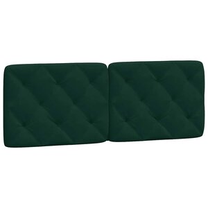 vidaXL Coussin de tête de lit vert foncé 140 cm velours