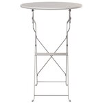 vidaXL Table bistrot Beige Ø 50 x 71 cm Acier revêtu de poudre