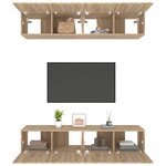 vidaXL Meubles TV 4 Pièces chêne sonoma 80x30x30 cm bois d'ingénierie