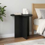 vidaXL Table d'appoint Chêne noir Ø 39 x 38 cm Bois d'ingénierie