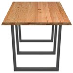 vidaXL Table à manger avec bord naturel 280x100x74cm bois massif chêne