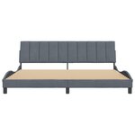 vidaXL Cadre de lit sans matelas Hanko gris foncé 200x200 cm velours