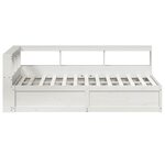 vidaXL Lit bibliothèque sans matelas blanc 120x200 cm bois pin massif