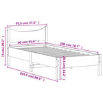 vidaXL Cadre de lit sans matelas 90x200 cm bois de pin massif