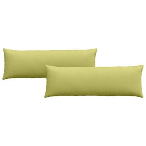 vidaXL Coussins de canapé 2 Pièces Vert clair 120 x 40 cm tissu