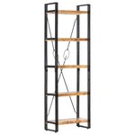 vidaXL Bibliothèque à 5 niveaux 60x30x180 cm Bois de manguier solide