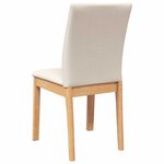 vidaXL Chaises à manger coussins 2 Pièces bois massif caoutchouc