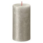 Bolsius Bougies pilier rustiques Shimmer 4 Pièces 130x68 mm Champagne