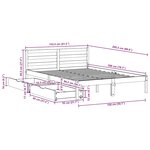 vidaXL Cadre de lit sans matelas 150x200 cm bois de pin massif