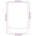 vidaXL Tabouret Gris foncé et doré Velours 28 x 36 cm