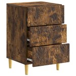 vidaXL Table de chevet Chêne fumé 43 x 39 5 x 66 5 cm