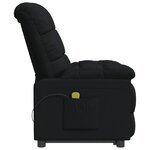 vidaXL Fauteuil de massage Noir Tissu