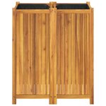 vidaXL Jardinière avec doublure 84x42x100 cm bois massif d'acacia
