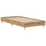 vidaXL Cadre de lit sans matelas chêne artisanal 90x200 cm