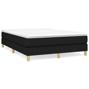vidaXL Cadre de lit sans matelas noir 140x200 cm tissu