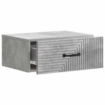 vidaXL Cabinet de chevet mural 2 Pièces Gris béton 49 x 34 5 x 20 cm