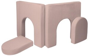 Module complémentaire pour canapé modulable en mousse rose clair (velours côtelé)