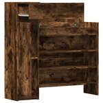 vidaXL Armoire à chaussures chêne fumé bois d'ingénierie