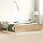 vidaXL Cadre de lit sans matelas chêne sonoma 180x200 cm