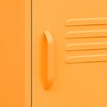 vidaXL Table de chevet Jaune moutarde 35x35x51 cm Acier