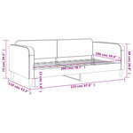 vidaXL Lit de repos gris foncé 100x200 cm tissu