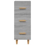 vidaXL Buffet Sonoma gris 34 5x34x90 cm Bois d'ingénierie