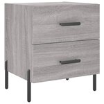 vidaXL Table de chevet sonoma gris 40x35x47 5 cm bois d’ingénierie