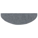 vidaXL Tapis d'escalier autocollants 20 pièces 65 x 21 x 4 cm Gris clair Demi-rond Grand