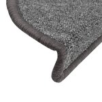 vidaXL Tapis d'escalier 15 Pièces Gris foncé 56x17x3 cm