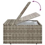 vidaXL Repose-pied de jardin et coussin Gris 55x55x30cm Résine tressée