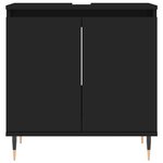 vidaXL Armoire de salle de bain noir 58x33x60 cm bois d'ingénierie