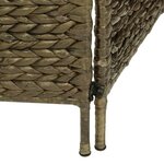 vidaXL Cloison de séparation 3 panneaux Brun 116x160 cm Jacinthe d'eau