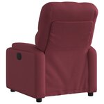 vidaXL Fauteuil inclinable électrique Rouge bordeaux Tissu