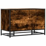 vidaXL Banc à chaussures chêne fumé bois d'ingénierie et métal