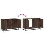 vidaXL Armoire de lavabo de salle de bain chêne marron 90x33x60 cm