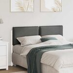 vidaXL Tête de lit capitonnée Blanc et gris clair 160 cm Pin massif