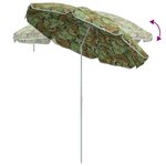 Parasol de plage vidaXL avec mât en aluminium camouflage 300 cm