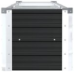 vidaXL Lit surélevé de jardin Acier galvanisé 320x40x45 cm Anthracite