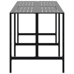 vidaXL Table de bar noir 200x100x110 cm acier enduit de poudre