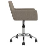 vidaXL Chaises pivotantes à manger lot de 2 taupe tissu