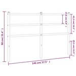 vidaXL Tête de lit métal blanc 140 cm